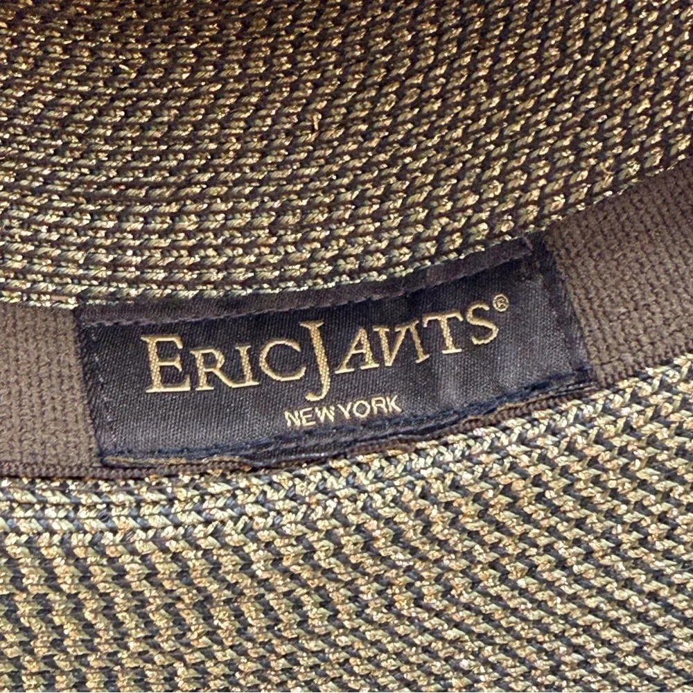 Eric Javits New York Western Gambler Straw Hat – Tan – Croc Band – 57 cm - Picture 6 of 6